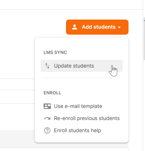 update students