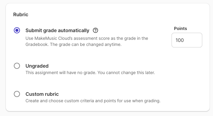 grading options