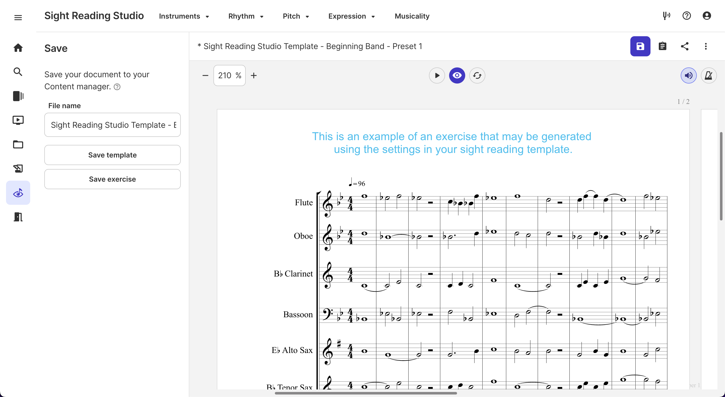 Sight Reading Studio Tips saving